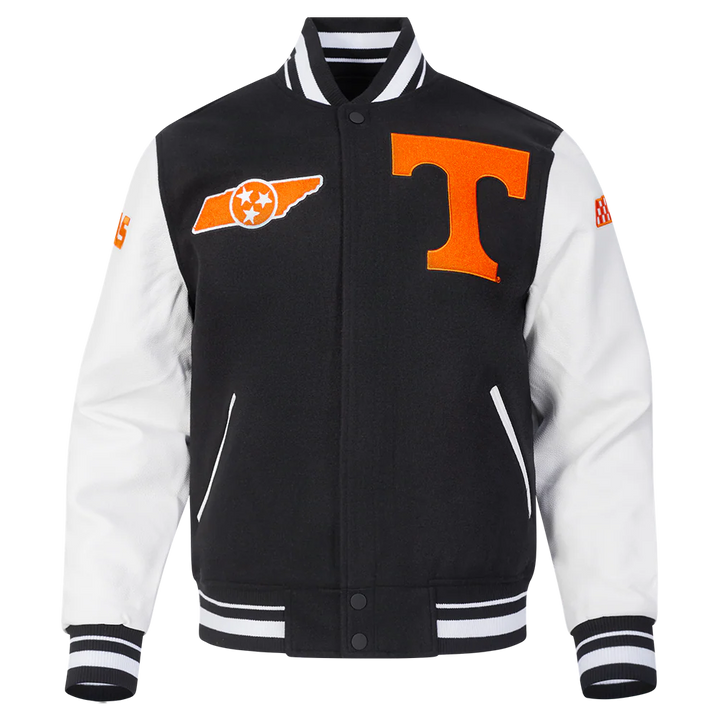 UNIVERSITY OF TENNESSEE CLASSIC MEN'S RIB WOOL VARSITY JACKET