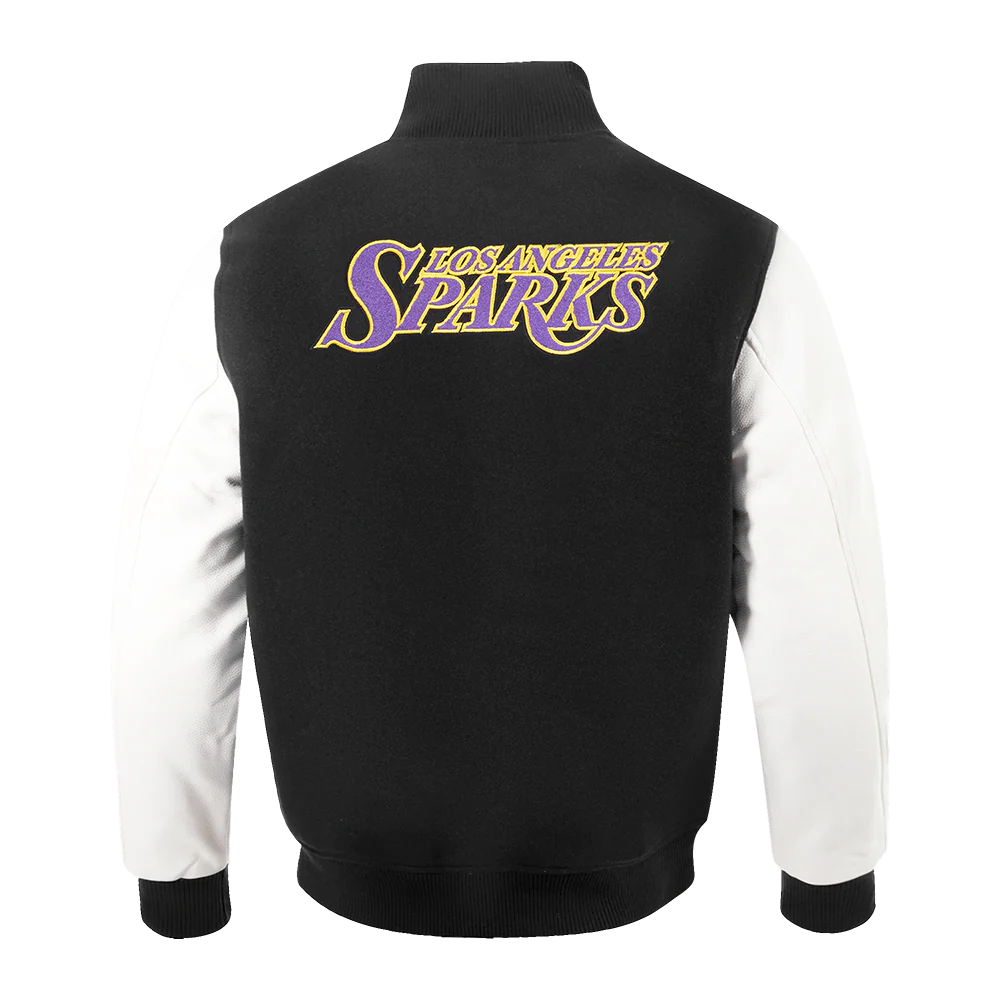 WNBA LOS ANGELES SPARKS CLASSIC CHENILLE MEN'S WOOL VARSITY JACKET