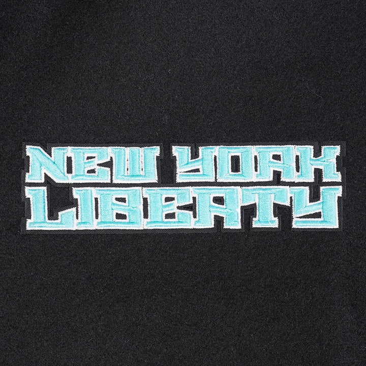 WNBA NEW YORK LIBERTY RETRO CLASSICS MEN'S RIB WOOL VARSITY JACKET