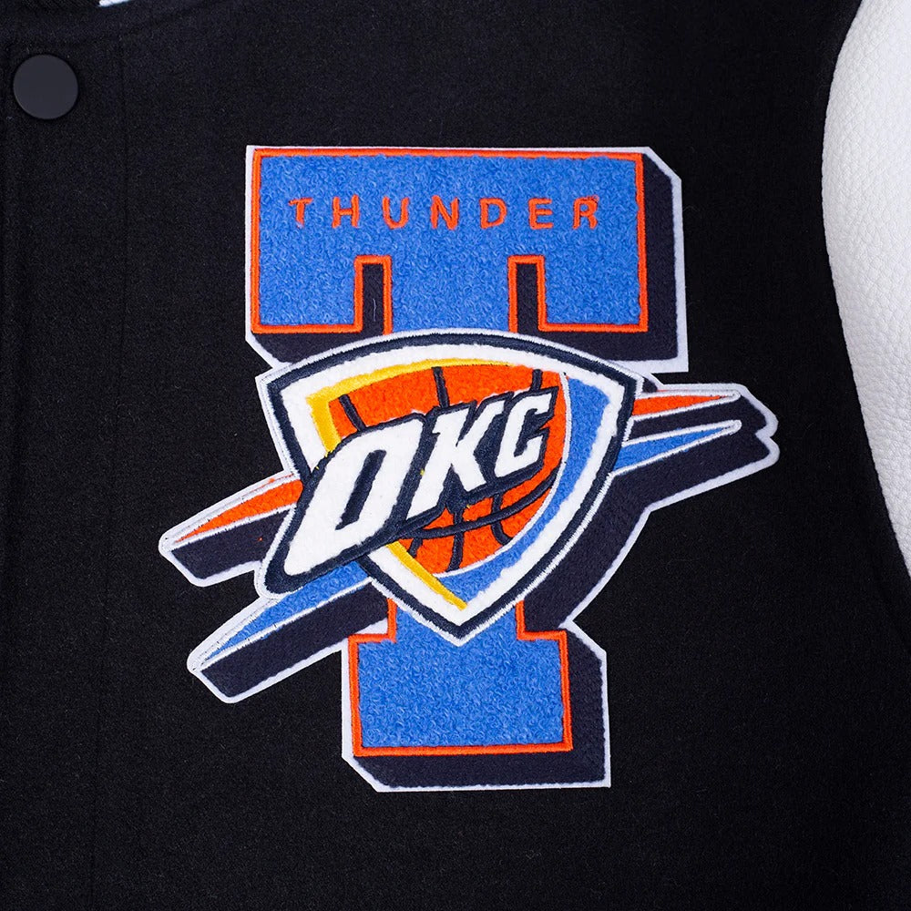 OKLAHOMA CITY THUNDER NBA FINALS 2025 MEN'S RIB WOOL VARSITY JACKET