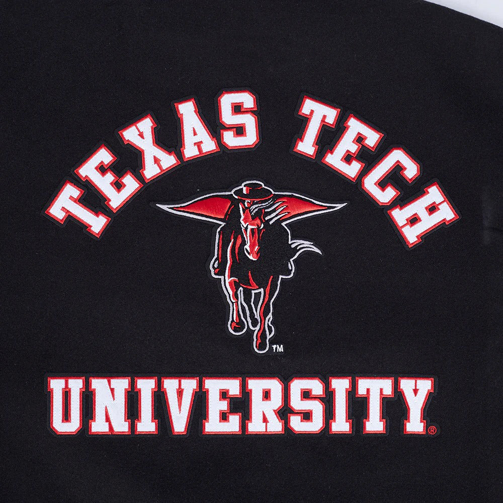 TEXAS TECH UNIVERSITY CLASSIC MEN'S RIB WOOL VARSITY JACKET