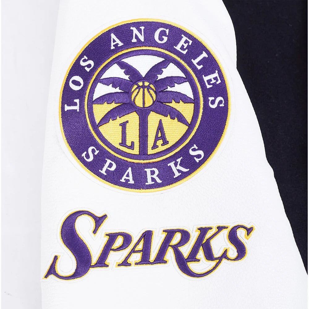 WNBA LOS ANGELES SPARKS CLASSIC CHENILLE MEN'S WOOL VARSITY JACKET