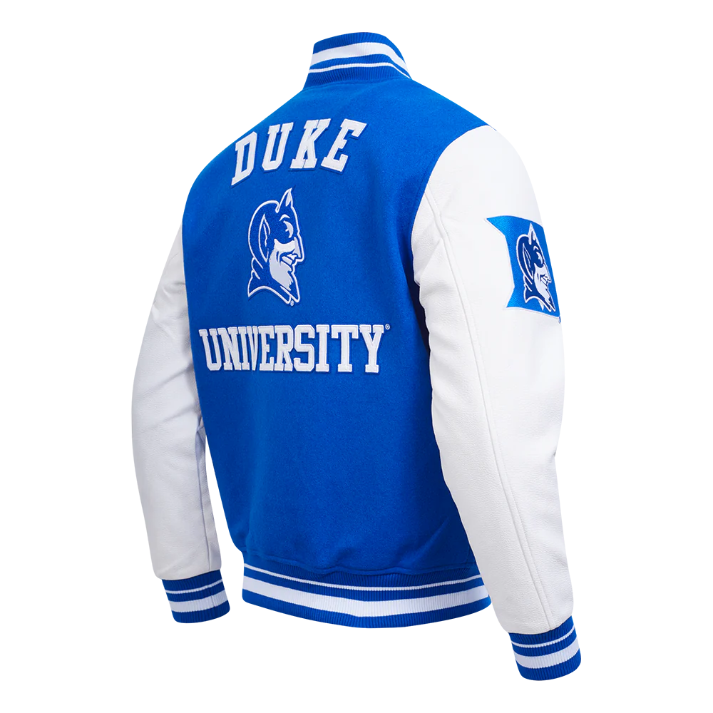DUKE UNIVERSITY CLASSIC MEN'S RIB WOOL VARSITY JACKET