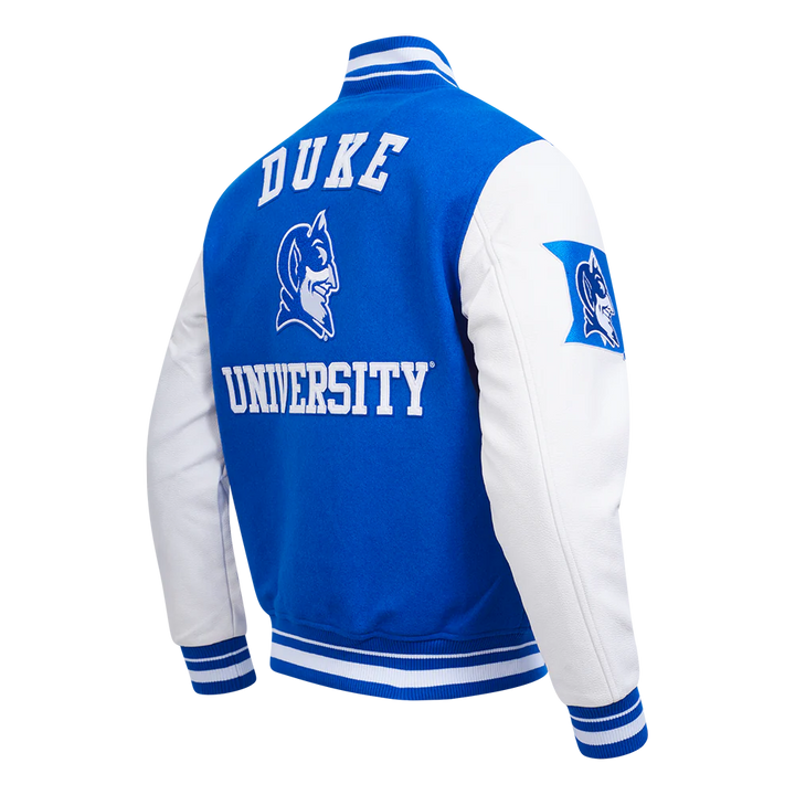 DUKE UNIVERSITY CLASSIC MEN'S RIB WOOL VARSITY JACKET