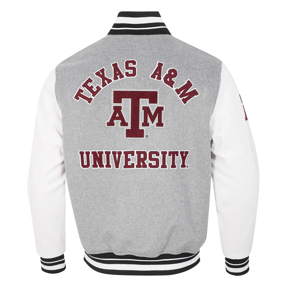 TEXAS A&M UNIVERSITY CLASSIC MEN'S RIB WOOL VARSITY JACKET