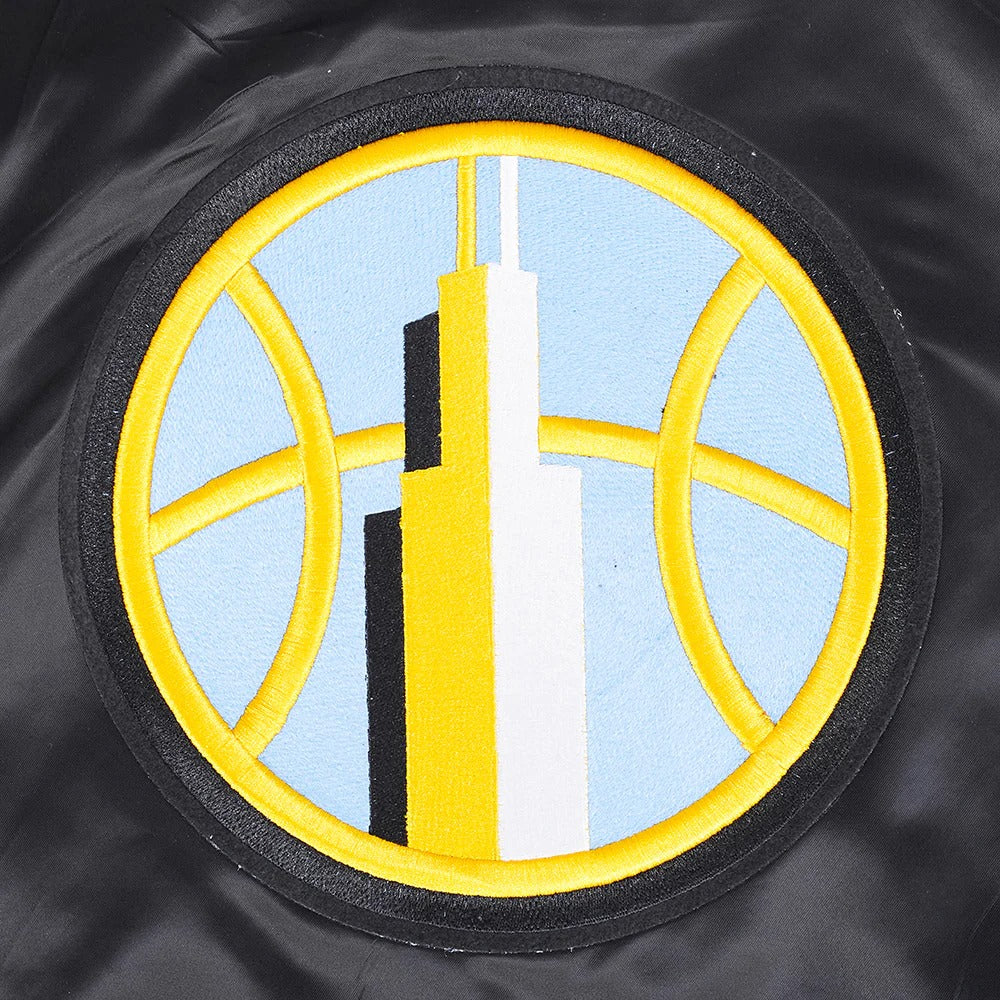WNBA CHICAGO SKY CITY RANSOM MEN'S RIB SATIN JACKET