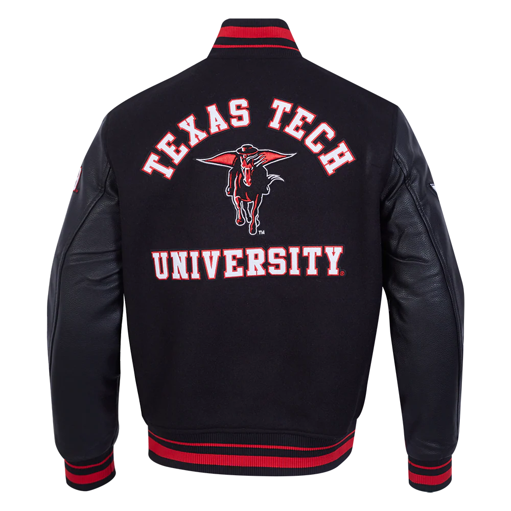 TEXAS TECH UNIVERSITY CLASSIC MEN'S RIB WOOL VARSITY JACKET
