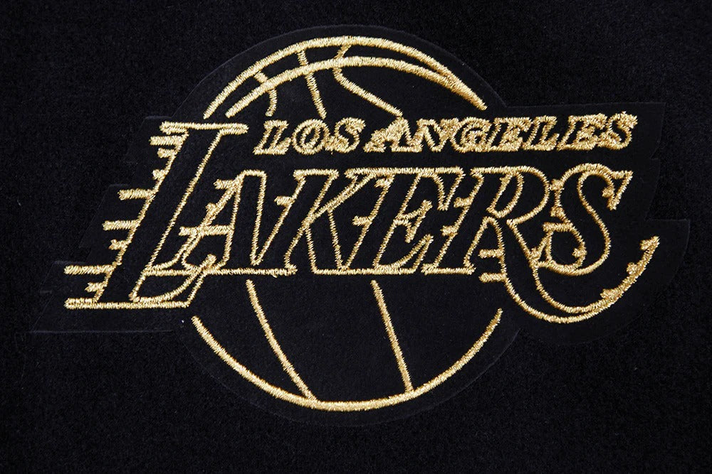 NBA LOS ANGELES LAKERS BLACK & GOLD MEN'S WOOL VARSITY JACKET