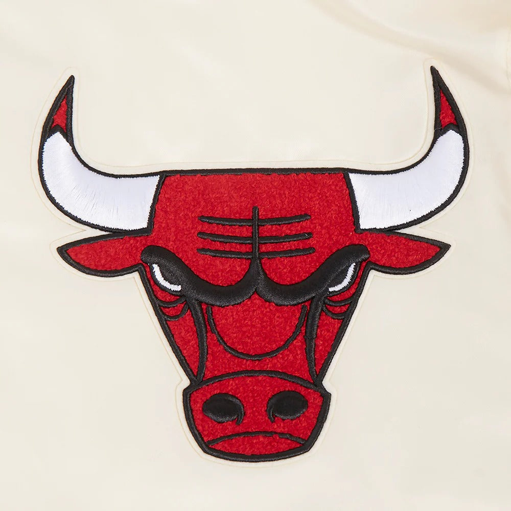 NBA CHICAGO BULLS SUBLIMATED MEN'S SATIN JACKET-WHITE