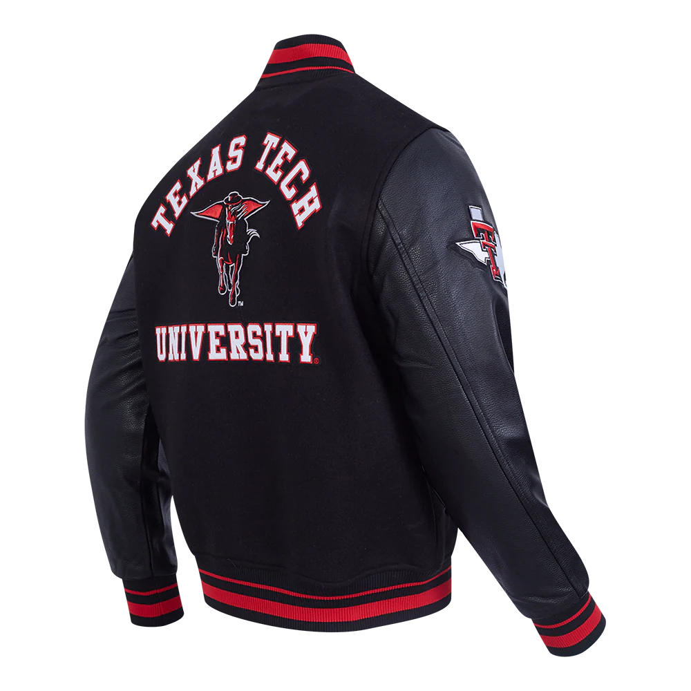 TEXAS TECH UNIVERSITY CLASSIC MEN'S RIB WOOL VARSITY JACKET