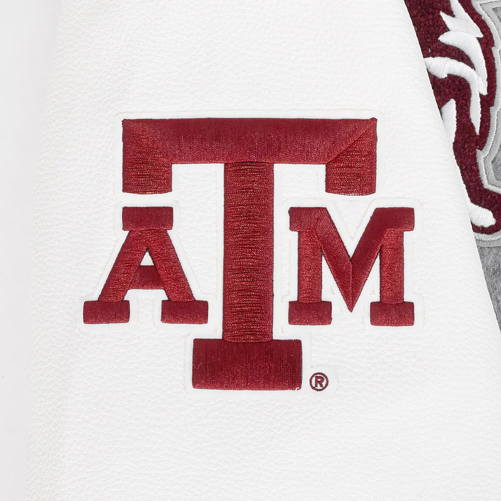 TEXAS A&M UNIVERSITY CLASSIC MEN'S RIB WOOL VARSITY JACKET