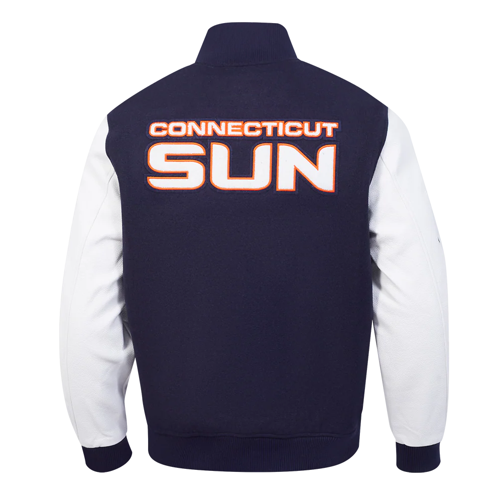 WNBA CONNECTICUT SUN CLASSIC CHENILLE MEN'S WOOL VARSITY JACKET