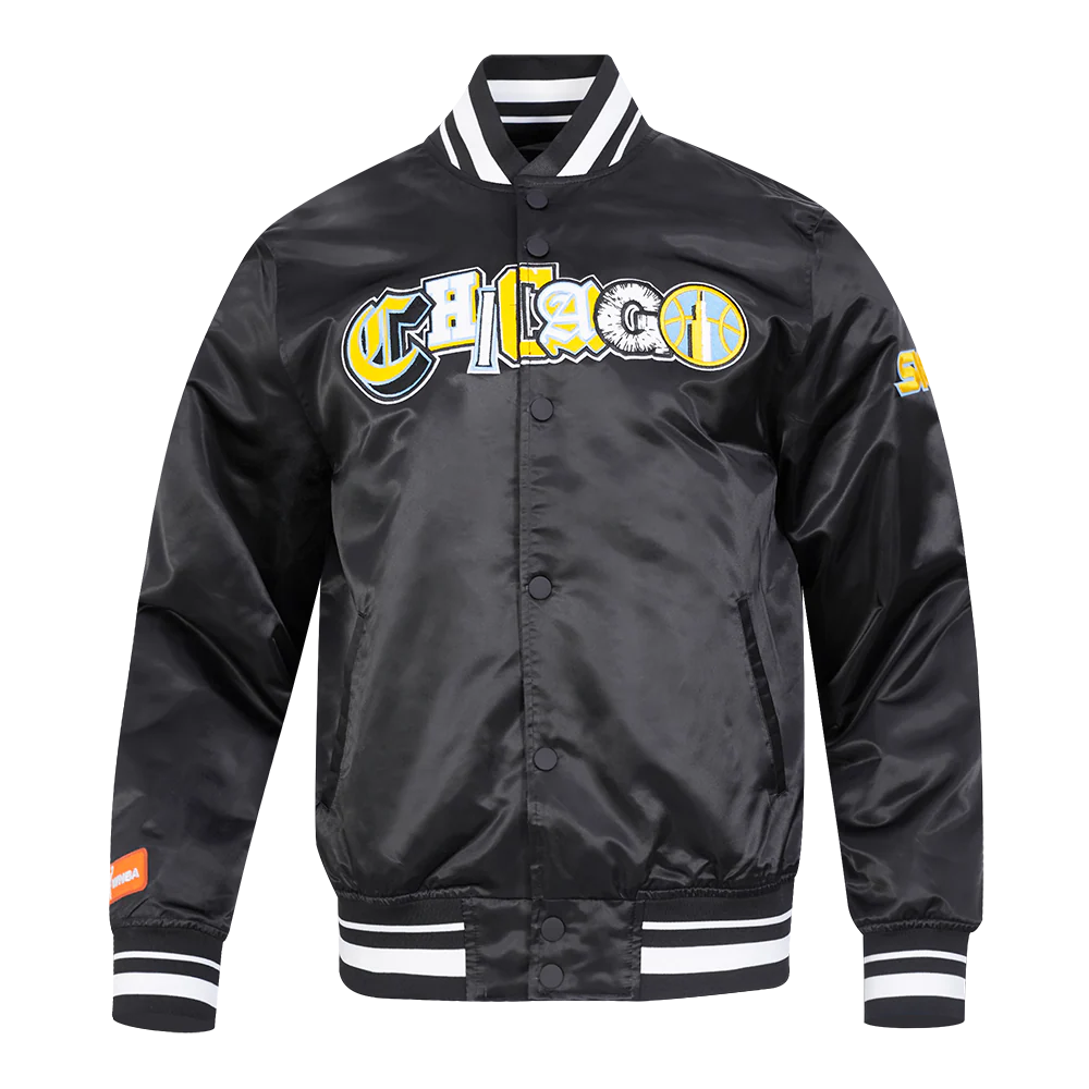 WNBA CHICAGO SKY CITY RANSOM MEN'S RIB SATIN JACKET
