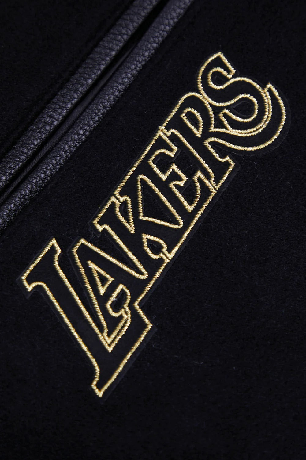 NBA LOS ANGELES LAKERS BLACK & GOLD MEN'S WOOL VARSITY JACKET