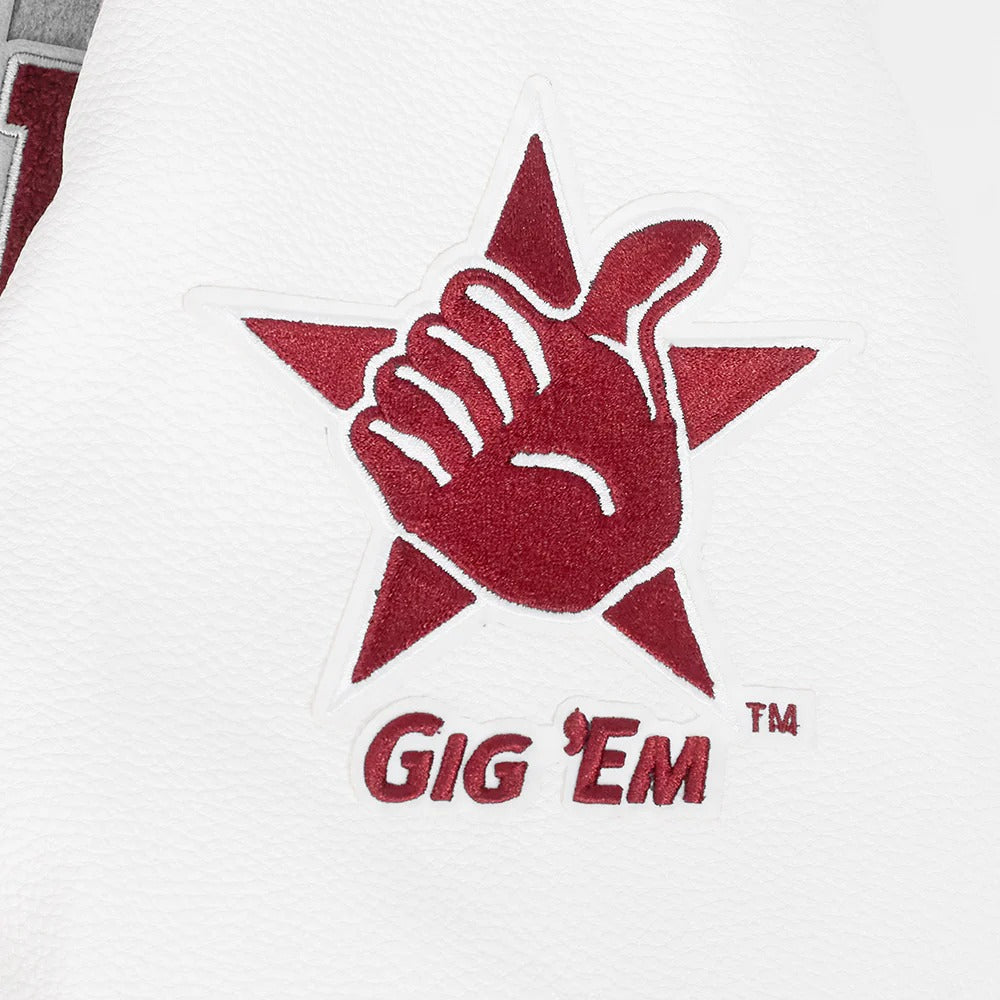 TEXAS A&M UNIVERSITY CLASSIC MEN'S RIB WOOL VARSITY JACKET