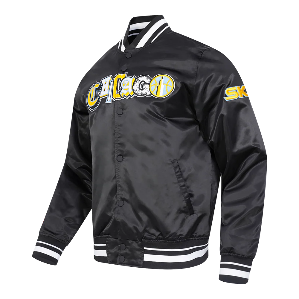 WNBA CHICAGO SKY CITY RANSOM MEN'S RIB SATIN JACKET