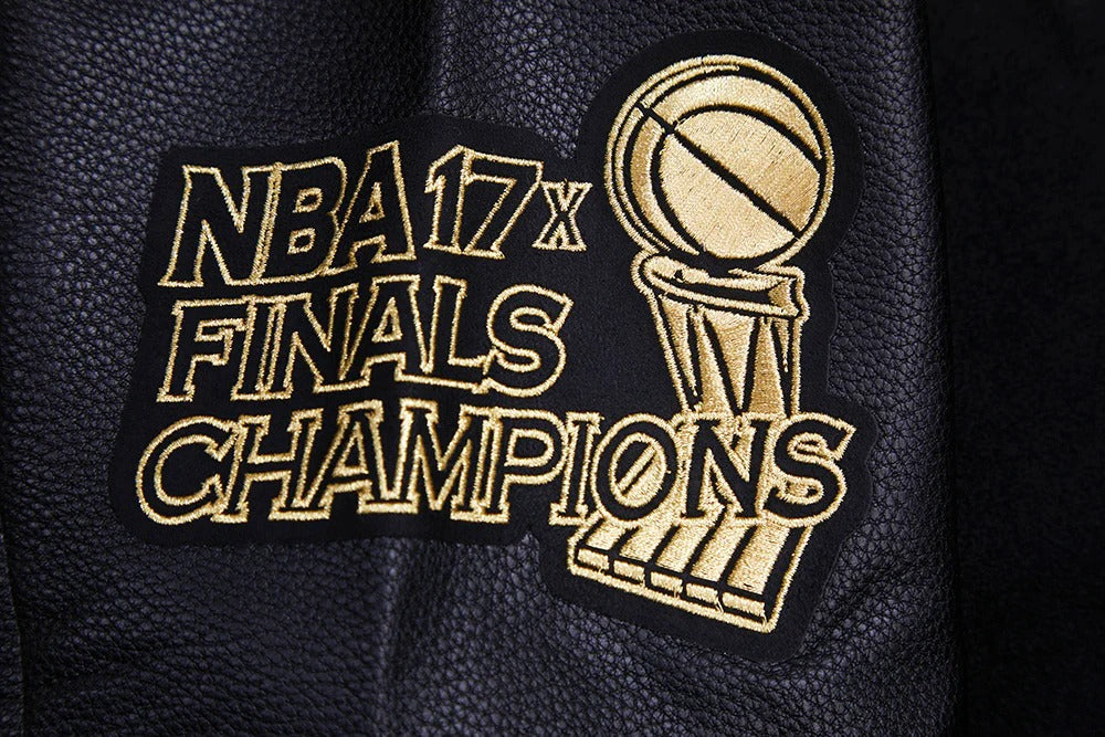 NBA LOS ANGELES LAKERS BLACK & GOLD MEN'S WOOL VARSITY JACKET