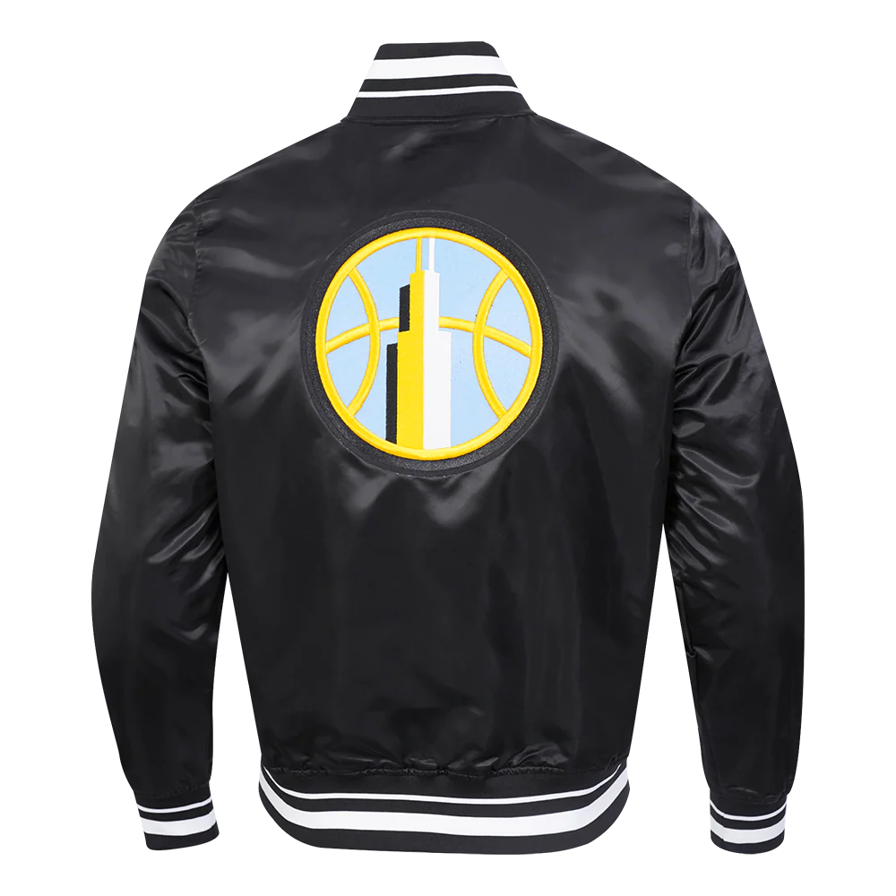 WNBA CHICAGO SKY CITY RANSOM MEN'S RIB SATIN JACKET