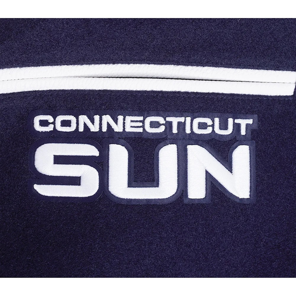 WNBA CONNECTICUT SUN CLASSIC CHENILLE MEN'S WOOL VARSITY JACKET