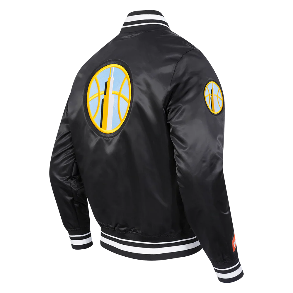 WNBA CHICAGO SKY CITY RANSOM MEN'S RIB SATIN JACKET