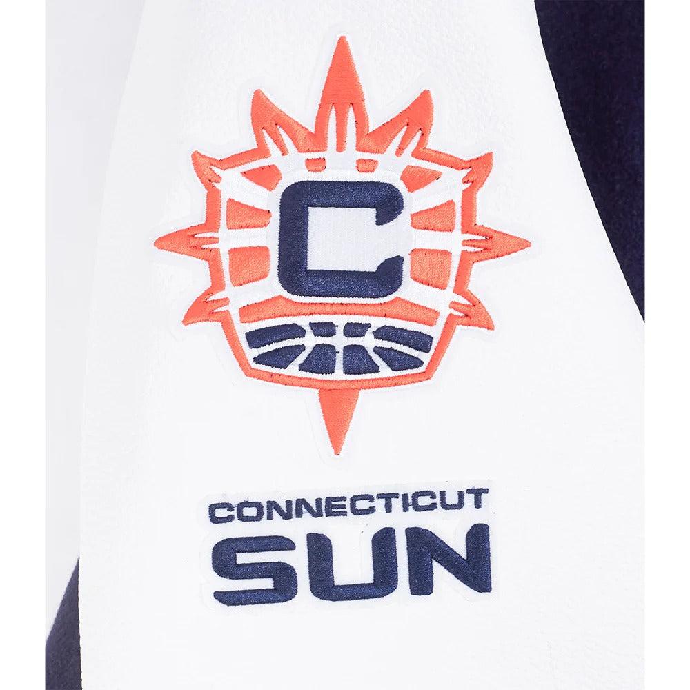 WNBA CONNECTICUT SUN CLASSIC CHENILLE MEN'S WOOL VARSITY JACKET