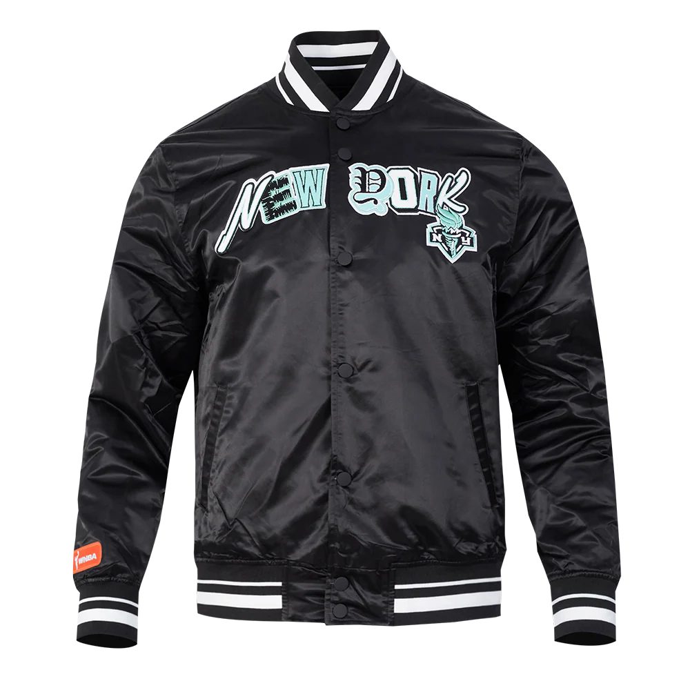 WNBA NEW YORK LIBERTY CITY RANSOM MEN'S RIB SATIN JACKET