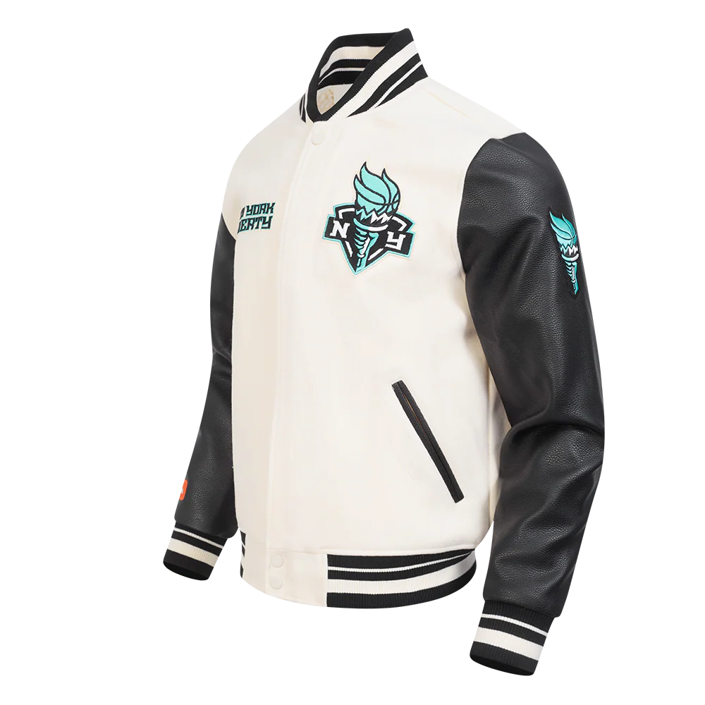 WNBA NEW YORK LIBERTY RETRO CLASSICS MEN'S RIB WOOL VARSITY JACKET