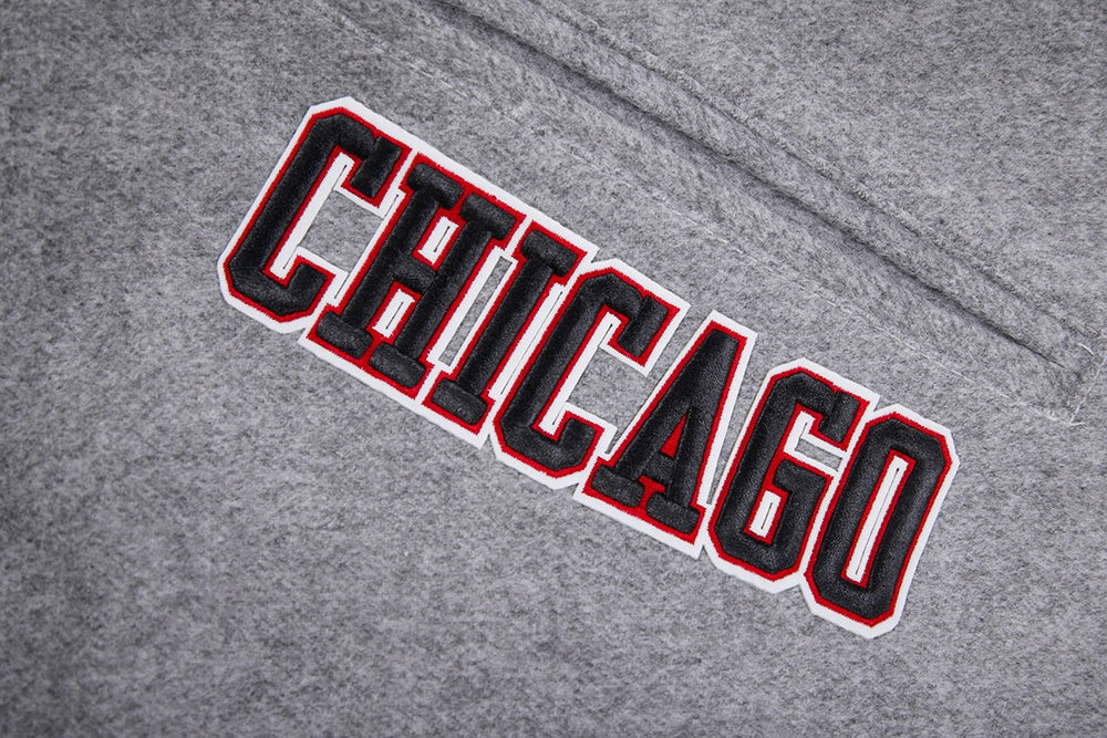 NBA CHICAGO BULLS CREST EMBLEM MEN'S RIB WOOL VARSITY JACKET