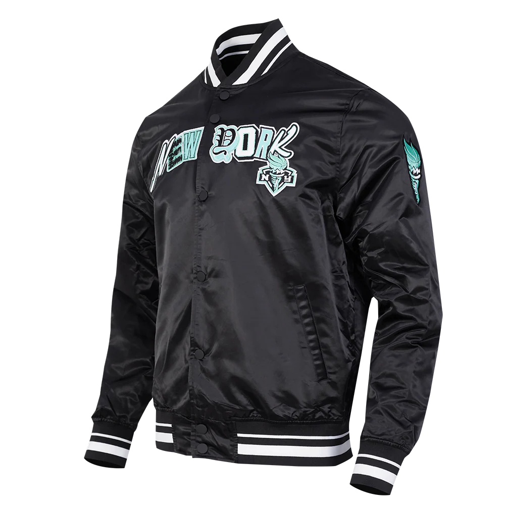 WNBA NEW YORK LIBERTY CITY RANSOM MEN'S RIB SATIN JACKET