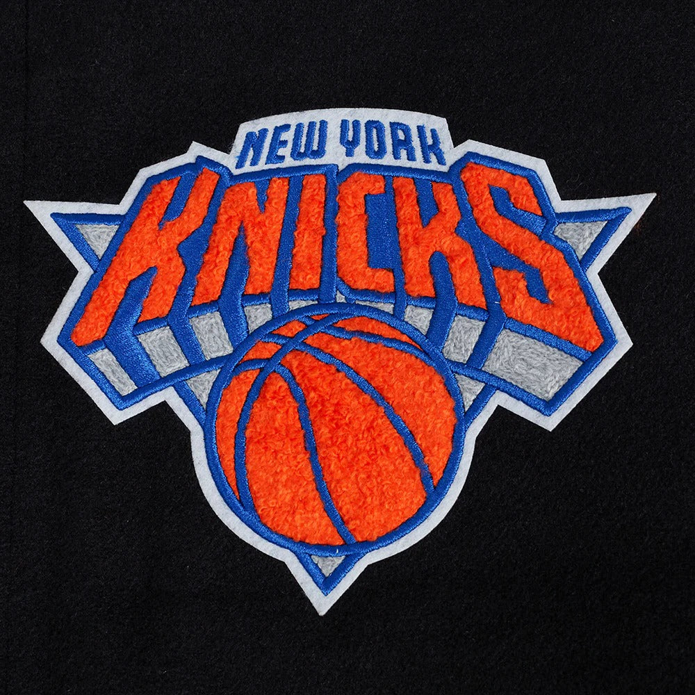 NBA NEW YORK KNICKS AREA CODE MEN'S RIB WOOL VARSITY JACKET