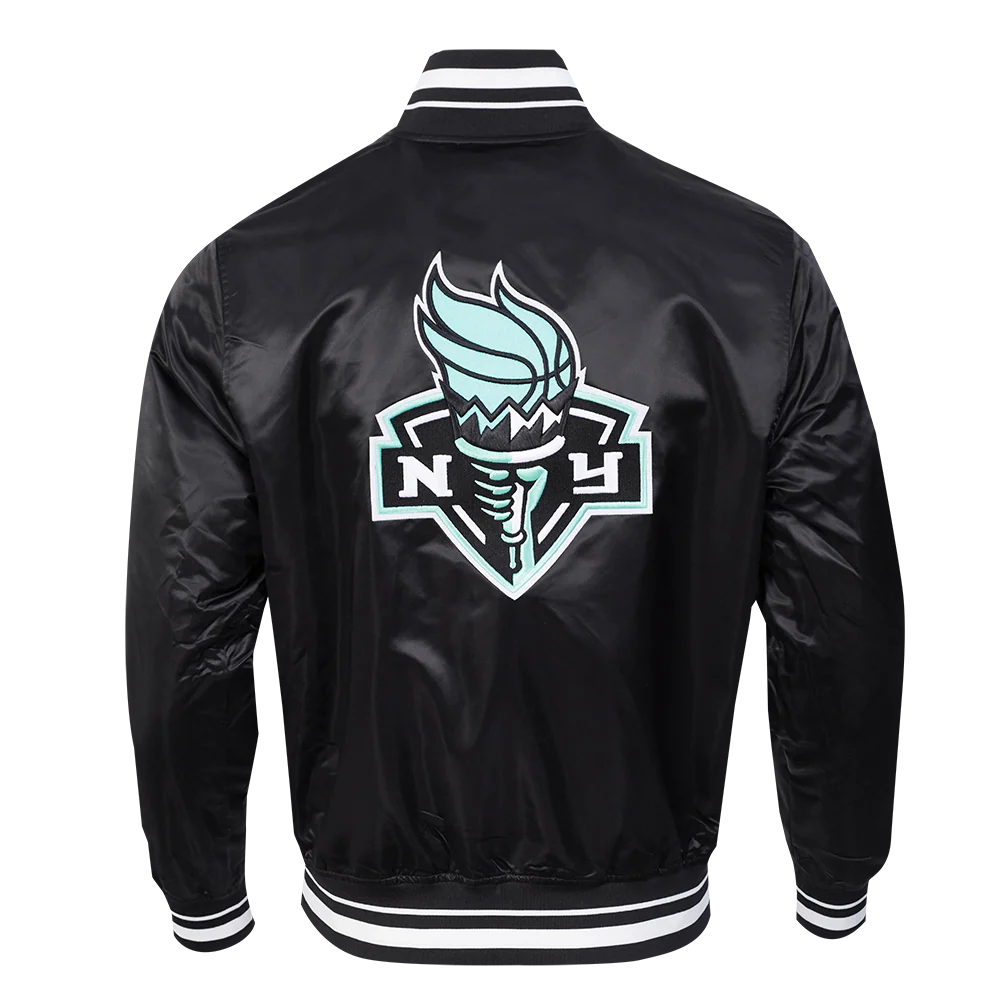 WNBA NEW YORK LIBERTY CITY RANSOM MEN'S RIB SATIN JACKET