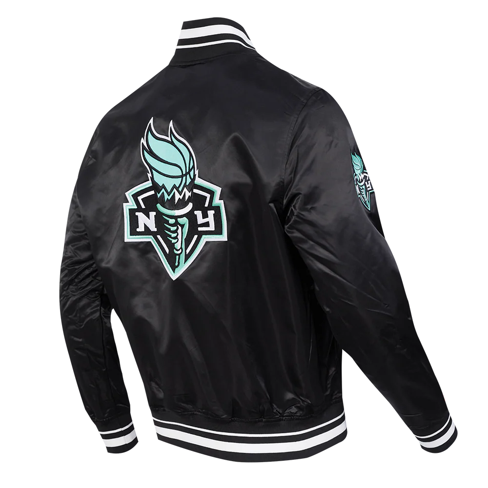 WNBA NEW YORK LIBERTY CITY RANSOM MEN'S RIB SATIN JACKET