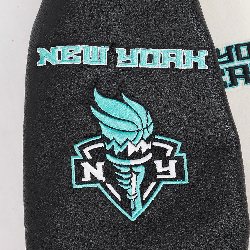 WNBA NEW YORK LIBERTY RETRO CLASSICS MEN'S RIB WOOL VARSITY JACKET