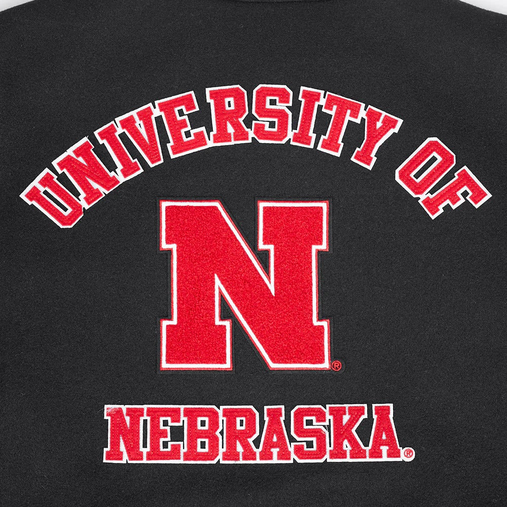 UNIVERSITY OF NEBRASKA CLASSIC RIB WOOL VARSITY JACKET