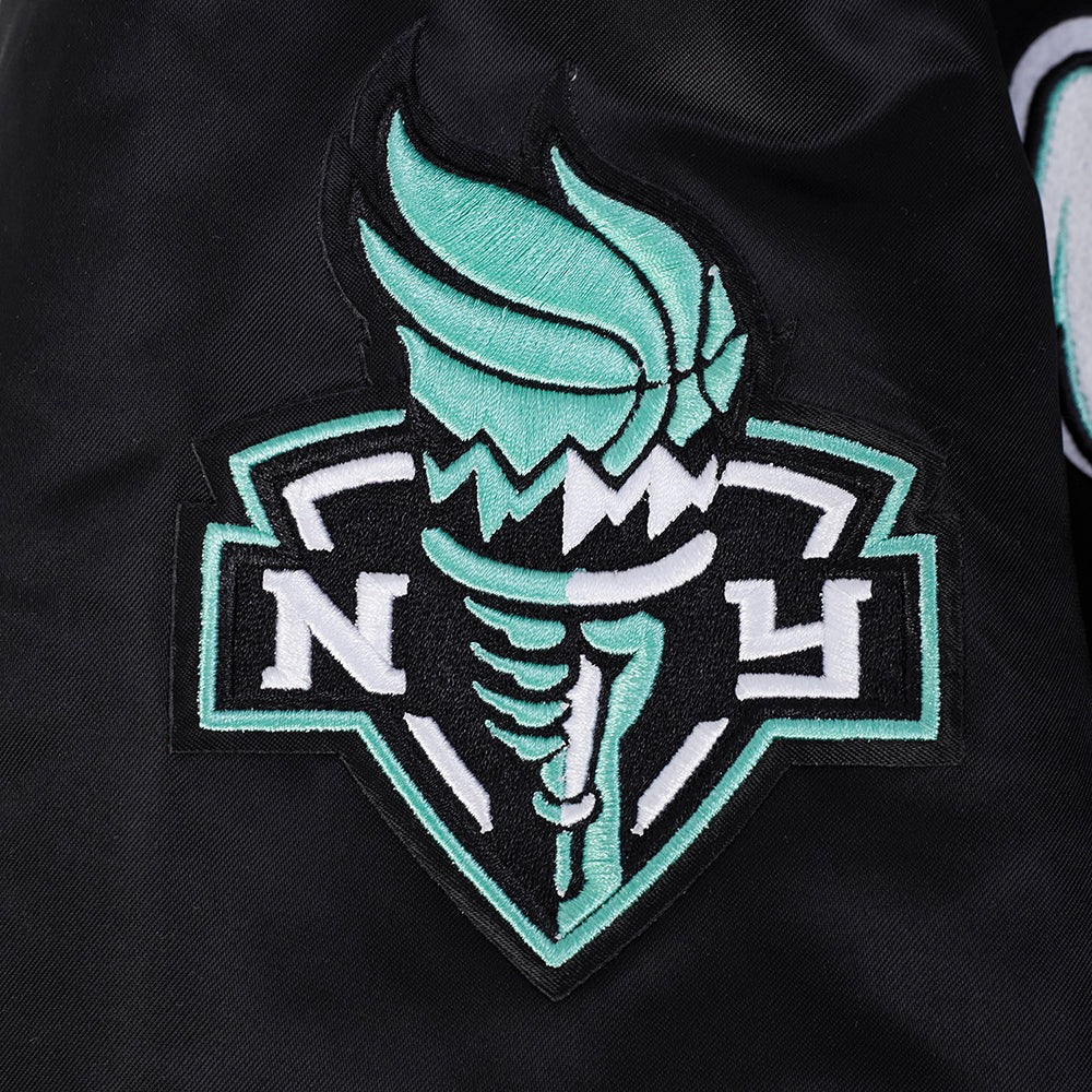 WNBA NEW YORK LIBERTY CITY RANSOM MEN'S RIB SATIN JACKET