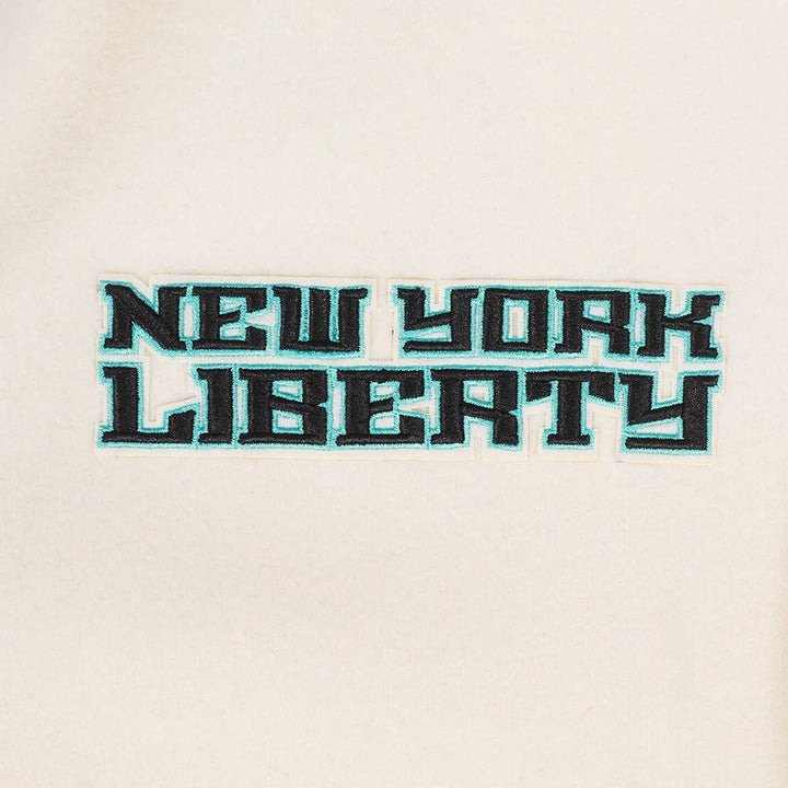 WNBA NEW YORK LIBERTY RETRO CLASSICS MEN'S RIB WOOL VARSITY JACKET