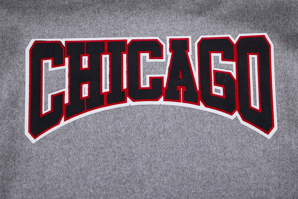NBA CHICAGO BULLS CREST EMBLEM MEN'S RIB WOOL VARSITY JACKET