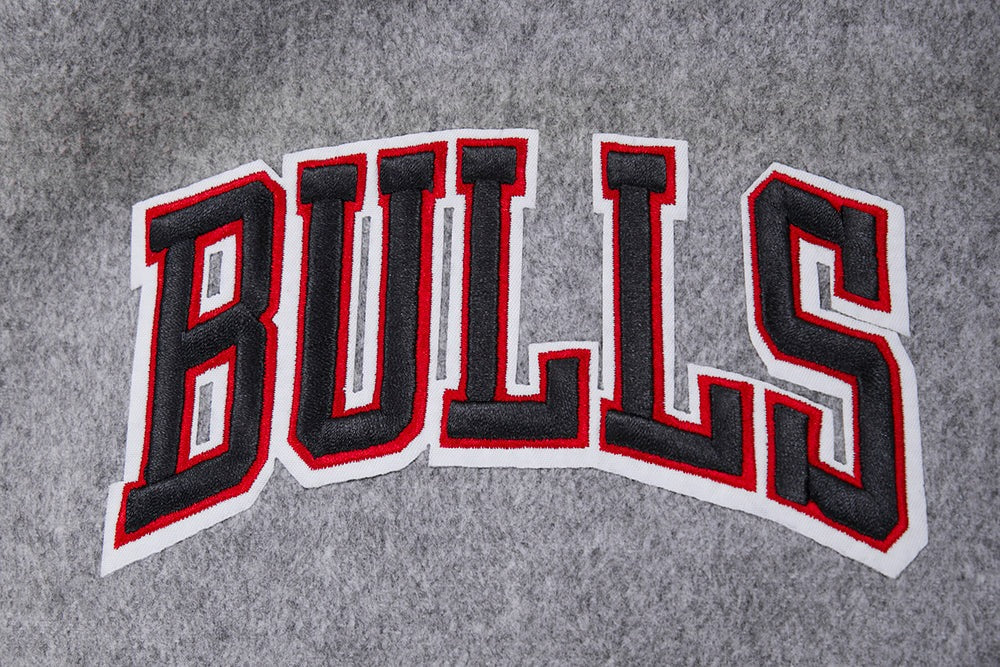 NBA CHICAGO BULLS CREST EMBLEM MEN'S RIB WOOL VARSITY JACKET