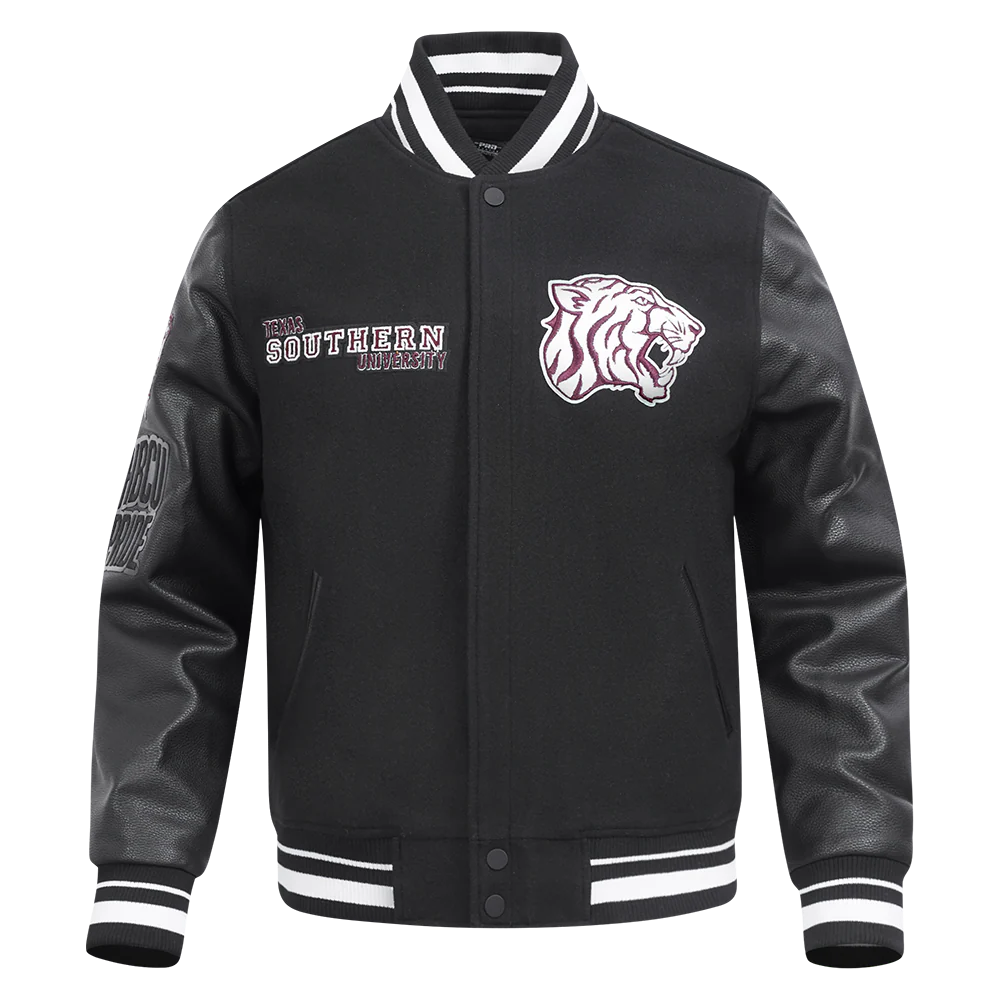TEXAS SOUTHERN UNIVERSITY CLASSIC RIB WOOL VARSITY JACKET