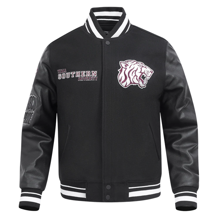TEXAS SOUTHERN UNIVERSITY CLASSIC RIB WOOL VARSITY JACKET