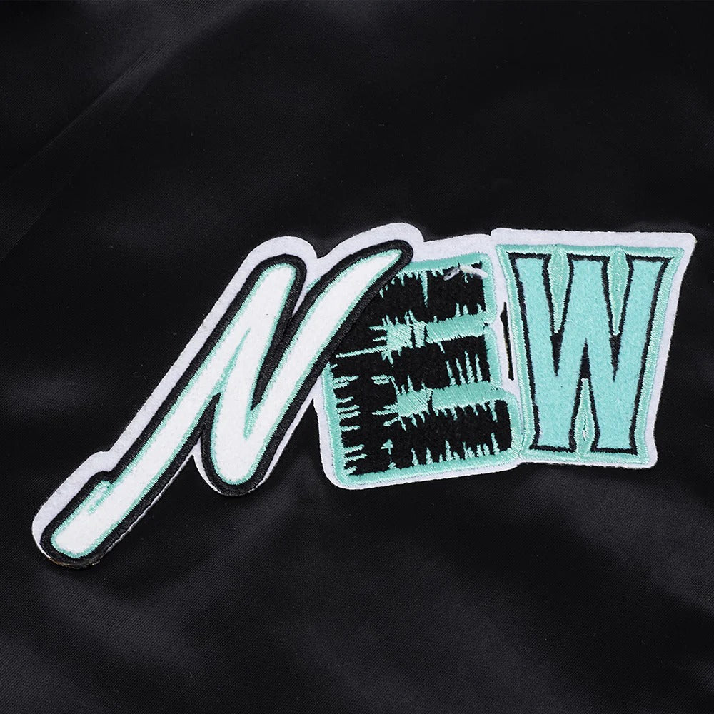 WNBA NEW YORK LIBERTY CITY RANSOM MEN'S RIB SATIN JACKET