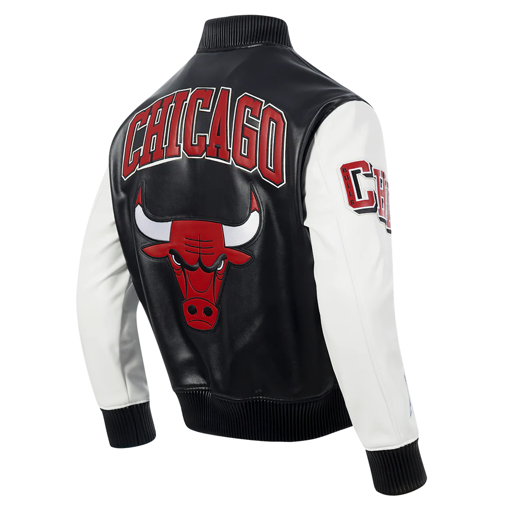 NBA CHICAGO BULLS CITY SIGNATURE MEN'S LEATHER VARSITY JACKET
