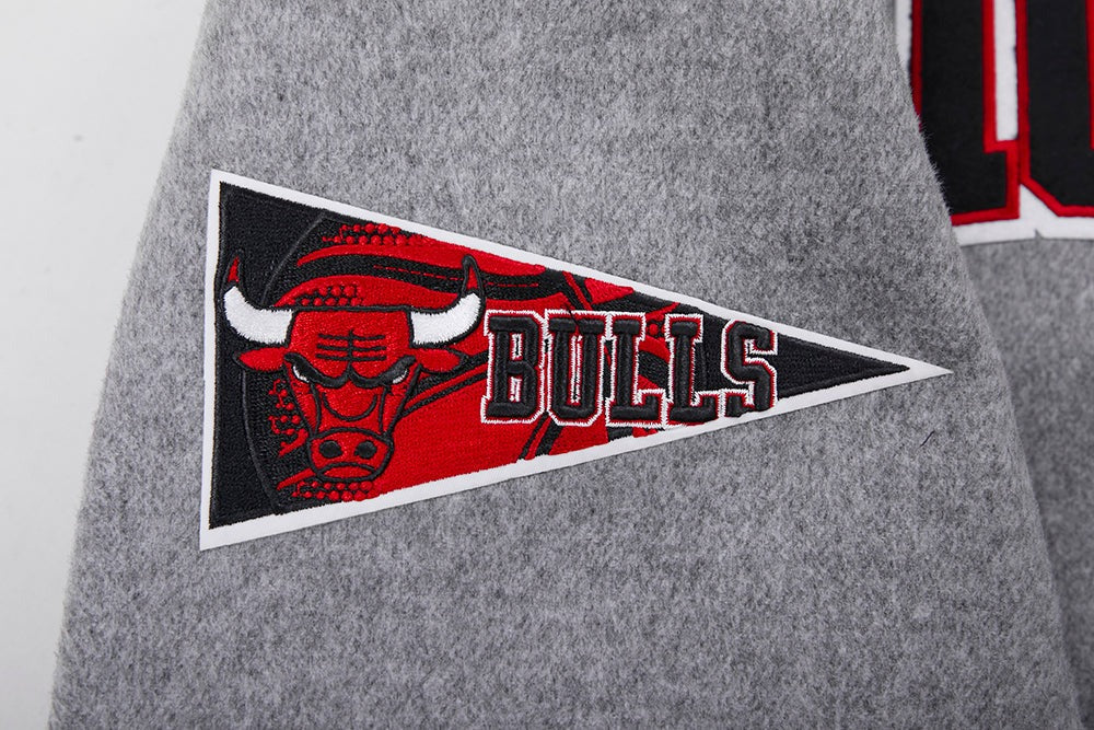NBA CHICAGO BULLS CREST EMBLEM MEN'S RIB WOOL VARSITY JACKET
