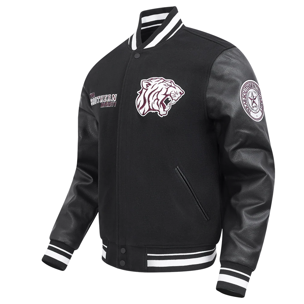 TEXAS SOUTHERN UNIVERSITY CLASSIC RIB WOOL VARSITY JACKET