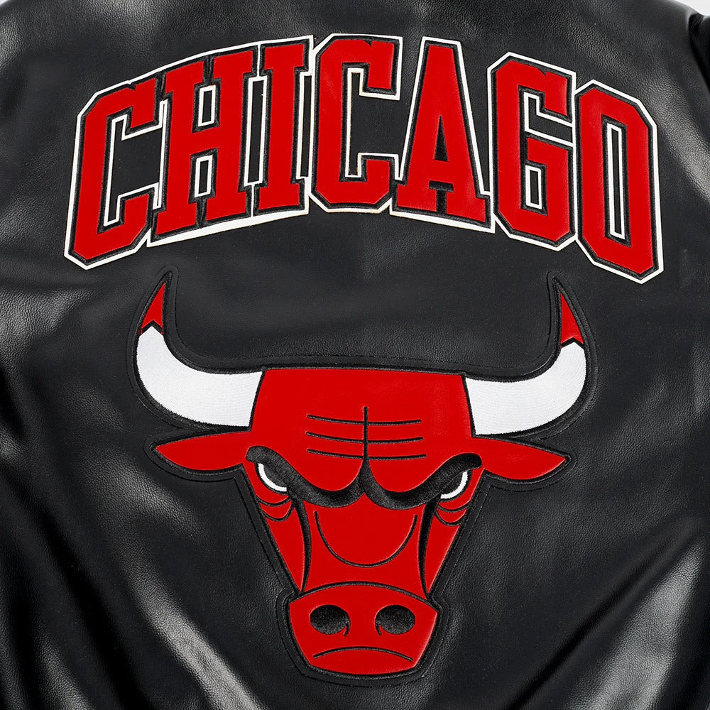 NBA CHICAGO BULLS CITY SIGNATURE MEN'S LEATHER VARSITY JACKET