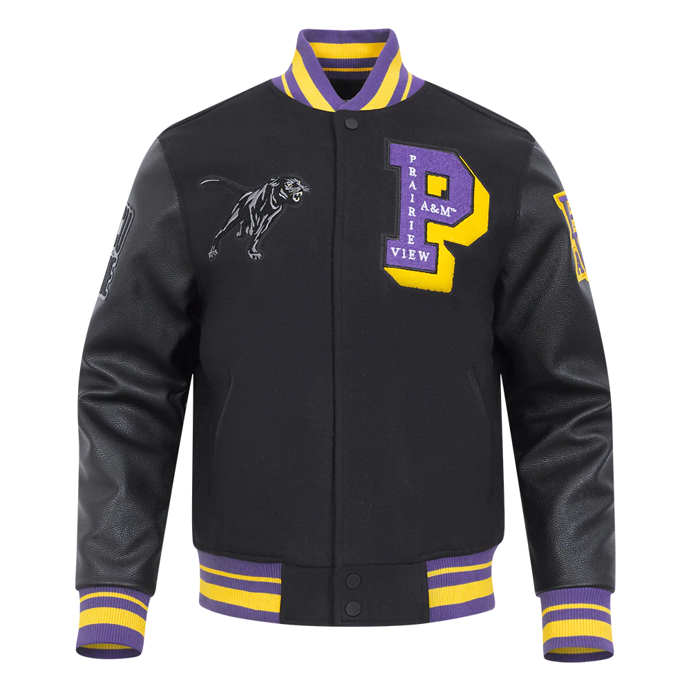 PRAIRIE VIEW A&M UNIVERSITY CLASSIC RIB WOOL VARSITY JACKET