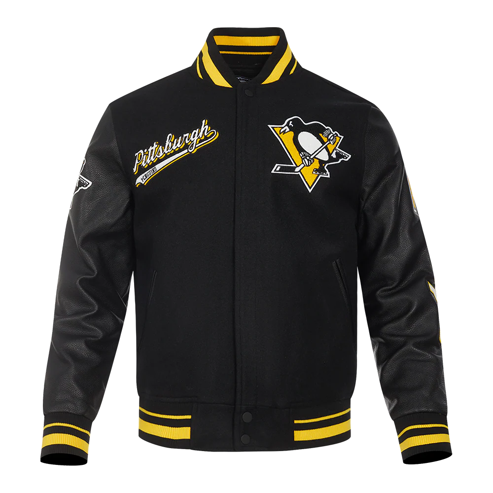NHL PITTSBURGH PENGUINS SCRIPT TAIL MEN'S RIB WOOL VARSITY