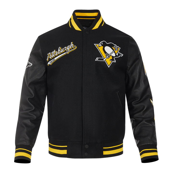 NHL PITTSBURGH PENGUINS SCRIPT TAIL MEN'S RIB WOOL VARSITY