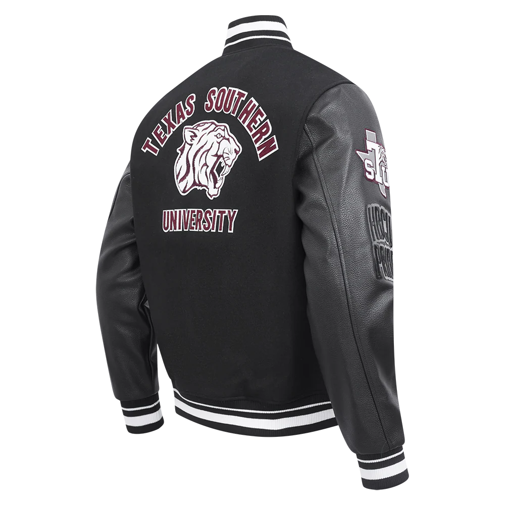 TEXAS SOUTHERN UNIVERSITY CLASSIC RIB WOOL VARSITY JACKET