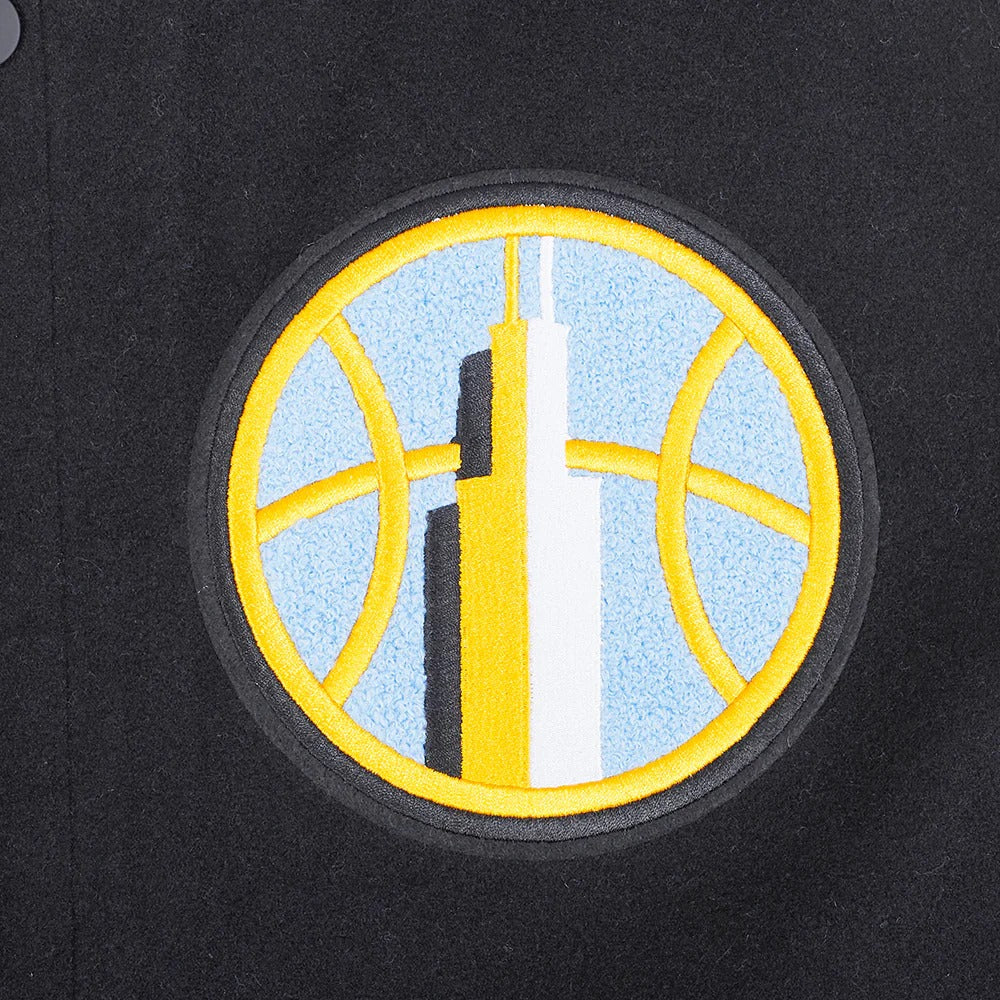 WNBA CHICAGO SKY CLASSIC CHENILLE MEN'S WOOL VARSITY JACKET
